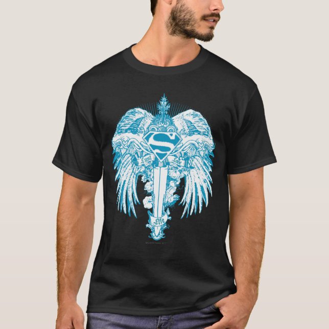 Supergirl Blue Vingar T-shirt (Framsida)