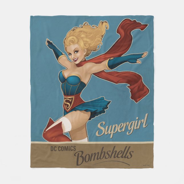 Supergirl Bombshell Fleecefilt (Framsidan)