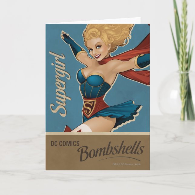 Supergirl Bombshell Kort (Framsida)