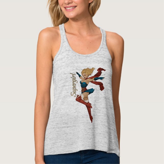 Supergirl Bombshell Linne Med Racerback (Framsida)
