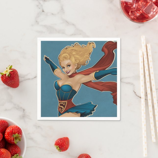 Supergirl Bombshell Pappersservett (Insitu)