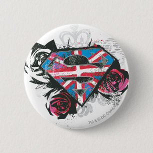 Supergirl British Flagga och Ro Knapp