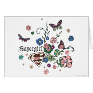Supergirl Butterflies Hälsningskort