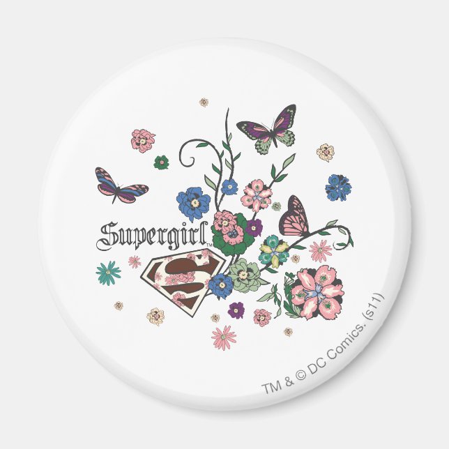 Supergirl Butterflies Magnet (Framsidan)
