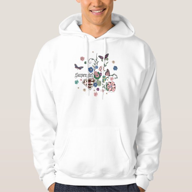 Supergirl Butterflies Sweatshirt Med Luva (Framsida)