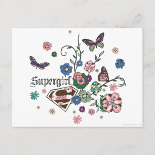 Supergirl Butterflies Vykort