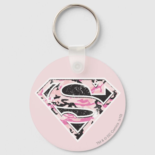 Supergirl Camouflage Logotyp Nyckelring (Framsida)
