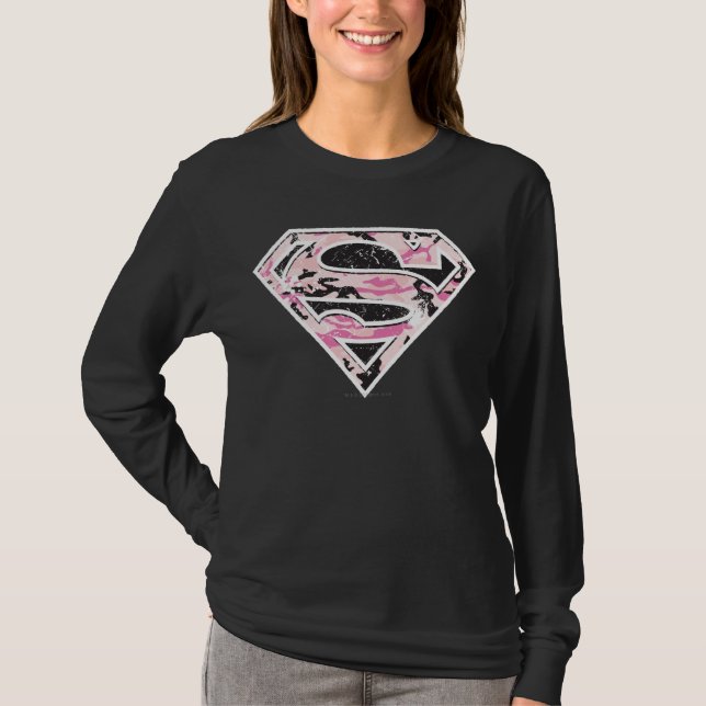 Supergirl Camouflage Logotyp T-shirt (Framsida)