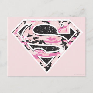 Supergirl Camouflage Logotyp Vykort