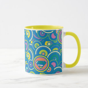 Supergirl Circle Blue Mönster Mugg