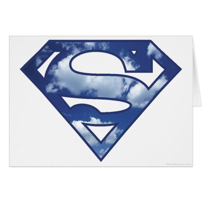 Supergirl Cloud Logotyp Hälsningskort (Framsidan Horizontal)