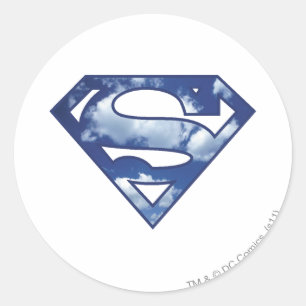 Supergirl Cloud Logotyp Runt Klistermärke