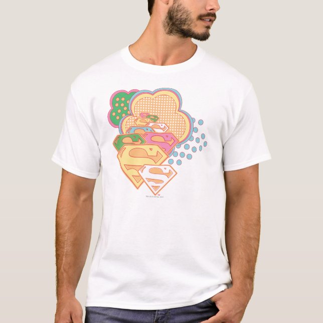 Supergirl Colorful Cloud Logotyp T-shirt (Framsida)
