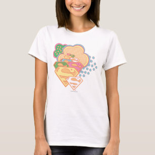 Supergirl Colorful Cloud Logotyp Tee