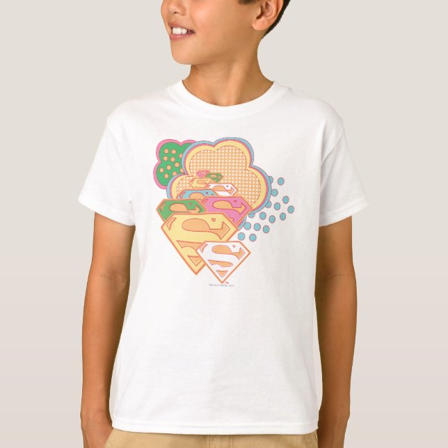 Supergirl Colorful Cloud Logotyp Tee (Framsida)