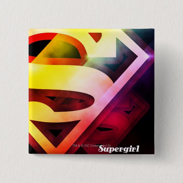 Supergirl Colorful Logotyp Knapp (Framsida)