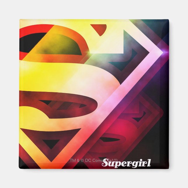 Supergirl Colorful Logotyp Magnet (Framsidan)