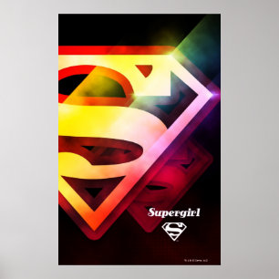 Supergirl Colorful Logotyp Poster