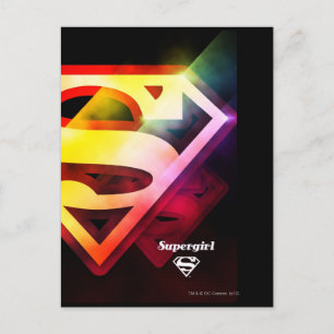 Supergirl Colorful Logotyp Vykort