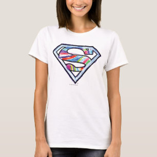 Supergirl Colorful Sketch Logotyp Tröja