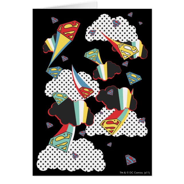 Supergirl Crazy Himlar Hälsningskort (Framsidan)