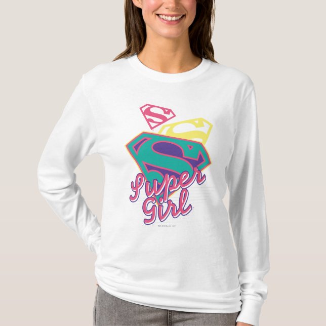 Supergirl Cursive T Shirt (Framsida)