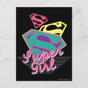 Supergirl Cursive Vykort