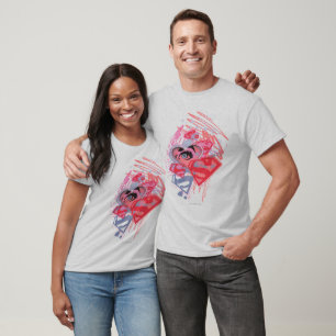 Supergirl Diamonds och Läppar T Shirt