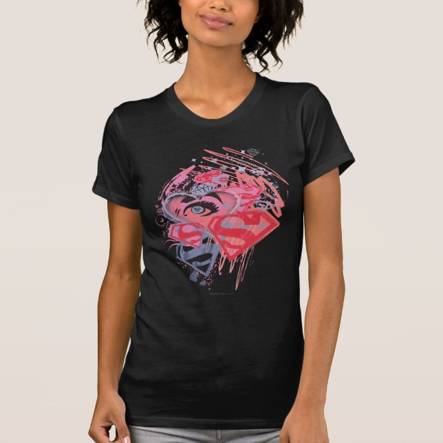 Supergirl Diamonds och Läppar Tee (Framsida)
