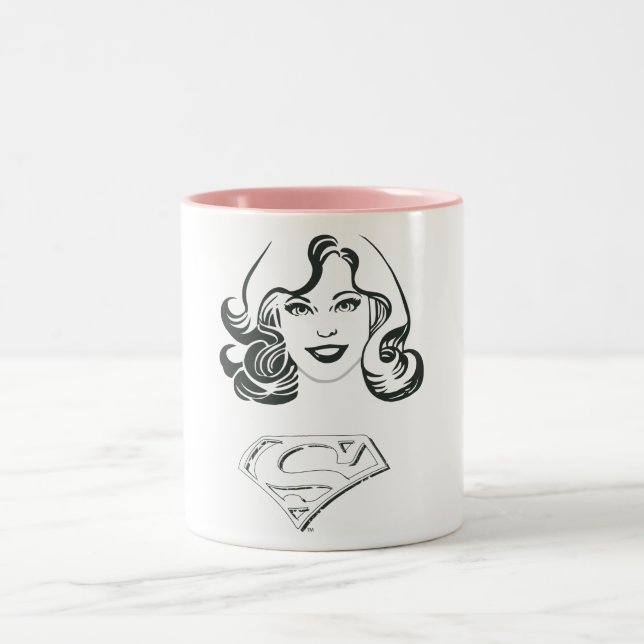 Supergirl disposition 1 Två-Tonad mugg (Center)