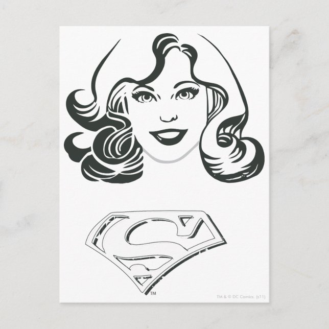 Supergirl disposition 1 vykort (Framsida)