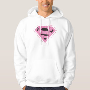 Supergirl Distress Logotyp Black och Rosa Sweatshirt