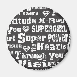 Supergirl Distress Text Magnet