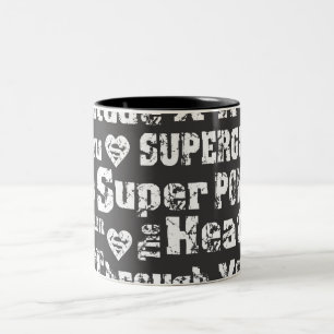 Supergirl Distress Text Två-Tonad Mugg