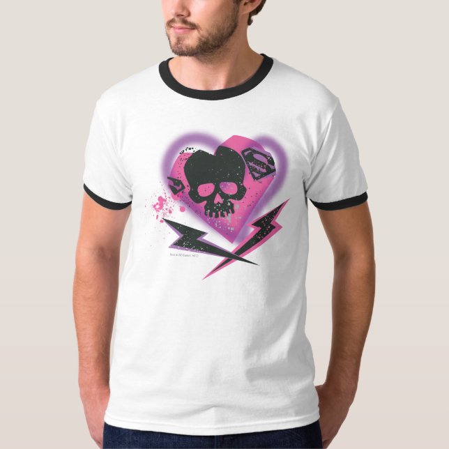 Supergirl-Döskallar och Blixt T Shirt (Framsida)