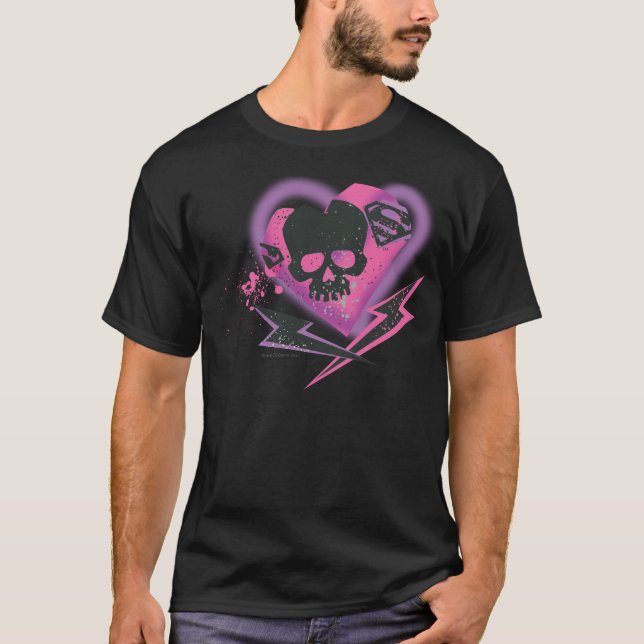 Supergirl-Döskallar och Blixt T-shirt (Framsida)