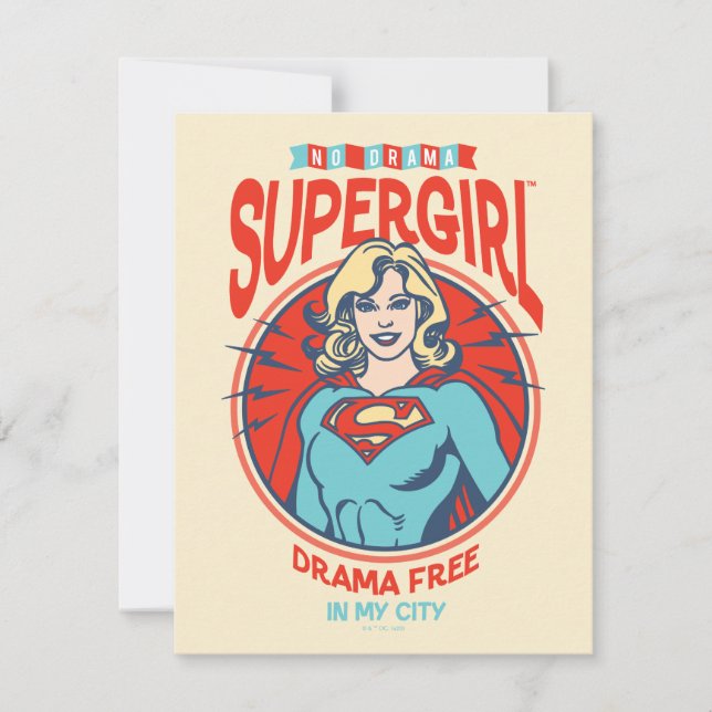 Supergirl Drama gratis i min stad Anteckningskort (Framsida)