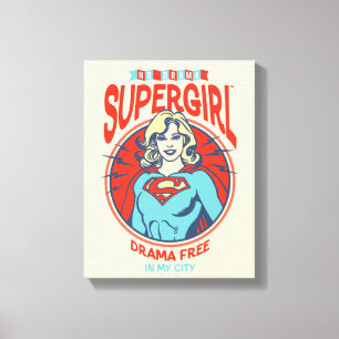 Supergirl Drama gratis i min stad Canvastryck