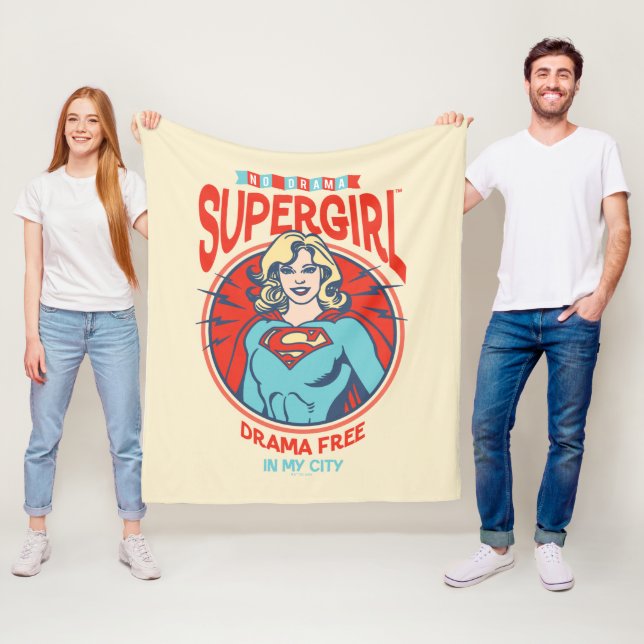 Supergirl Drama gratis i min stad Fleecefilt (På plats)