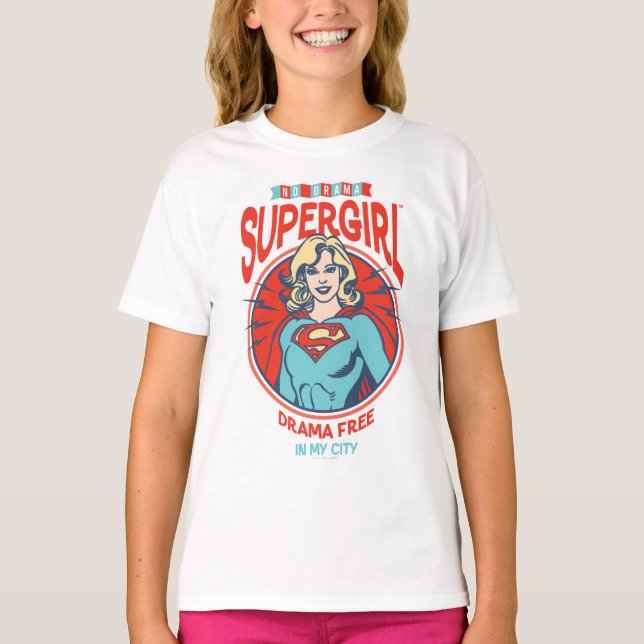 Supergirl Drama gratis i min stad T Shirt (Framsida)