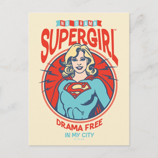Supergirl Drama gratis i min stad Vykort (Framsida)