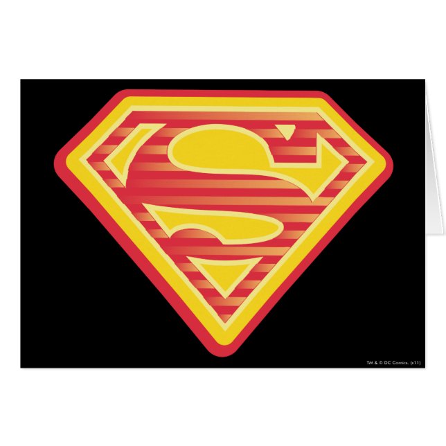 Supergirl Far-Out-Logotyp Hälsningskort (Framsidan Horizontal)