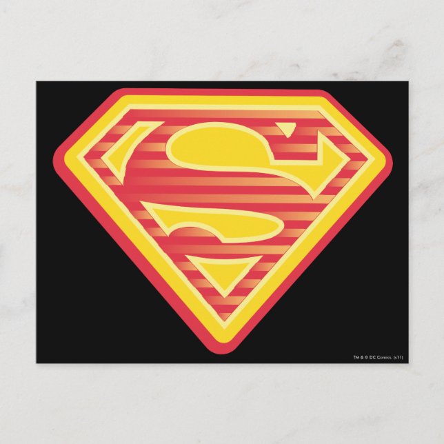 Supergirl Far-Out-Logotyp Vykort (Framsida)