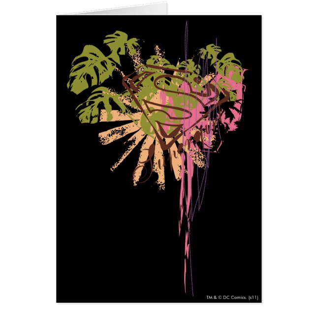 Supergirl Färg Stänk Hälsningskort (Framsidan)