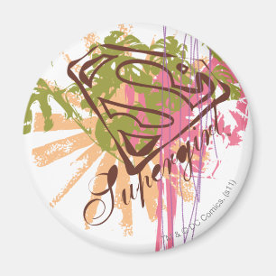 Supergirl Färg Stänk Magnet