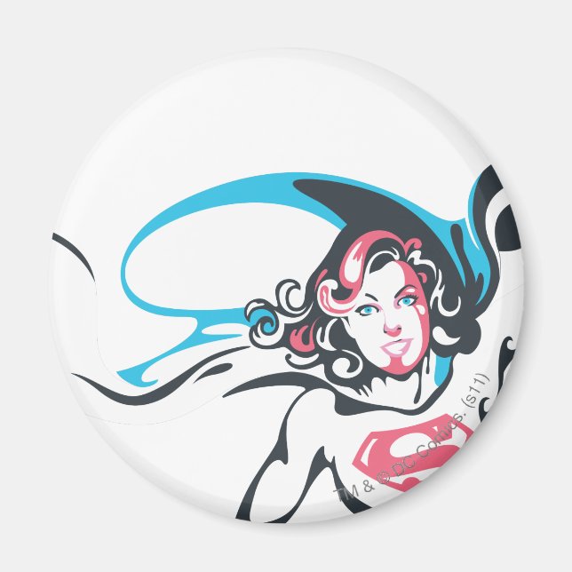 Supergirl Färg Stänk Pose 2 Magnet (Framsidan)