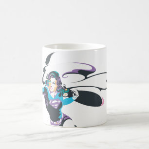 Supergirl Färg Stänk Pose 4 Kaffemugg