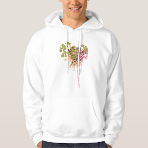 Supergirl Färg Stänk Sweatshirt Med Luva