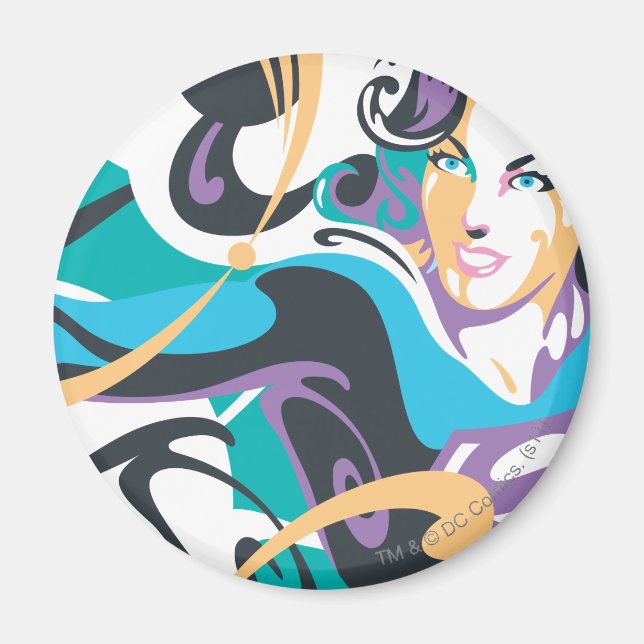 Supergirl Färg Stänk Swirls 1 Magnet (Framsidan)