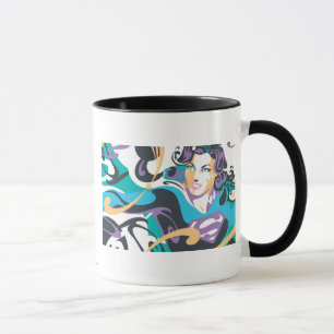 Supergirl Färg Stänk Swirls 1 Mugg